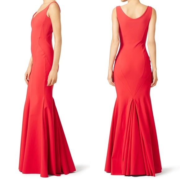 La Petite Robe di Chiara Boni Red Whitney Gown Maxi Dress in Size 48 - Picture 2 of 10